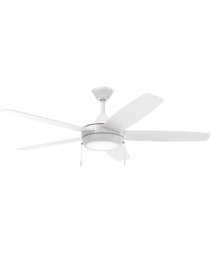 Nolyn V 52 in. 5-Blade Modern LED Ceiling Fan Matte White