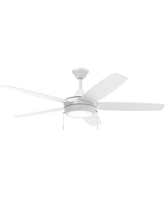Nolyn V 52 in. 5-Blade Modern LED Ceiling Fan Matte White