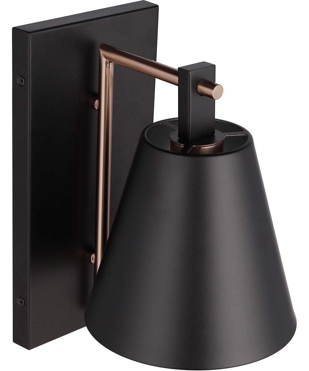 Blake 1-Light Lighting Flat Black/Satin Brass