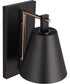 Blake 1-Light Lighting Flat Black/Satin Brass