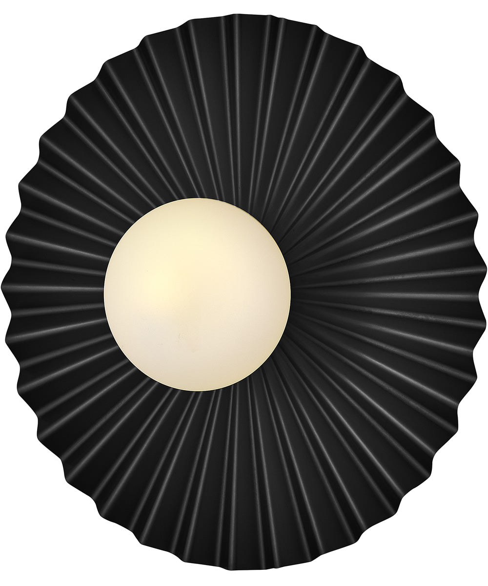 Stevie 1-Light Medium Flush Mount in Black