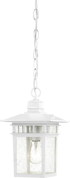 7"W Cove Neck 1-Light Outdoor White