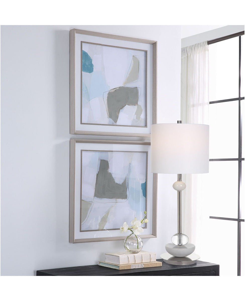 Mist Shapes Framed Prints, Set of 2