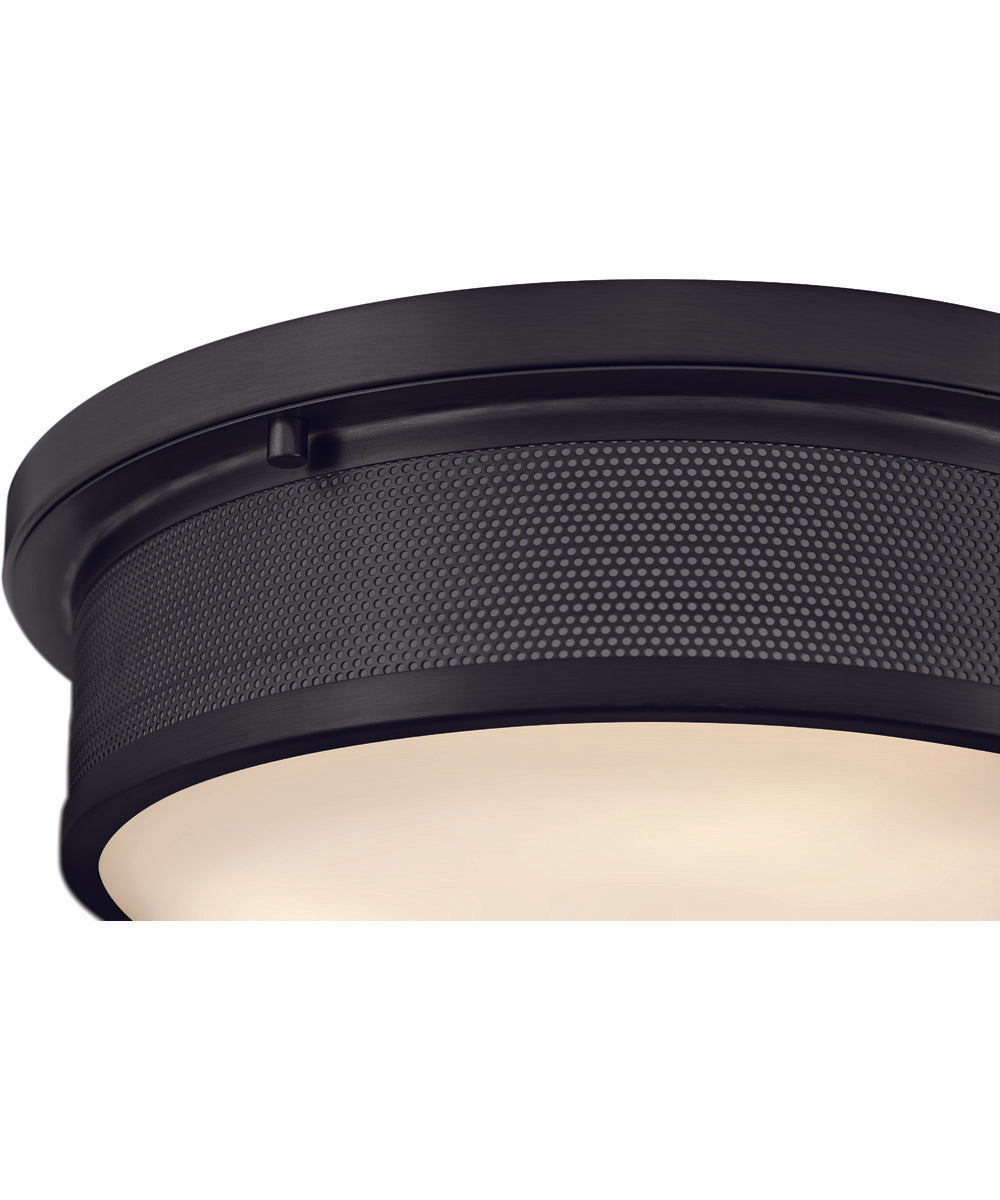 Pierce 3-Light Medium Flush Mount in Black