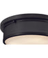 Pierce 3-Light Medium Flush Mount in Black