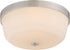 15"W Laguna 3-Light Close-to-Ceiling Brushed Nickel