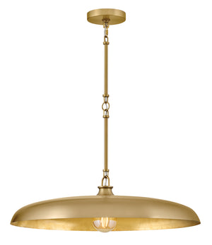 Sadie 1-Light Medium Dome Chandelier in Lacquered Brass