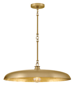 Sadie 1-Light Medium Dome Chandelier in Lacquered Brass