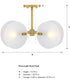 Sky Fall 3 Light Semi Flush Mount Brushed Gold
