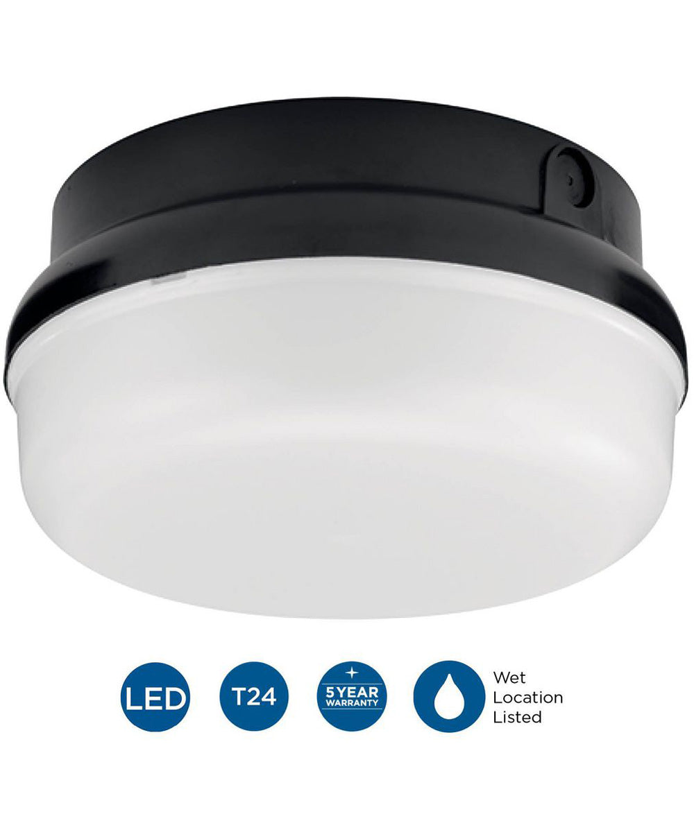 Hard Nox 9" Round Flush Mount Light Black