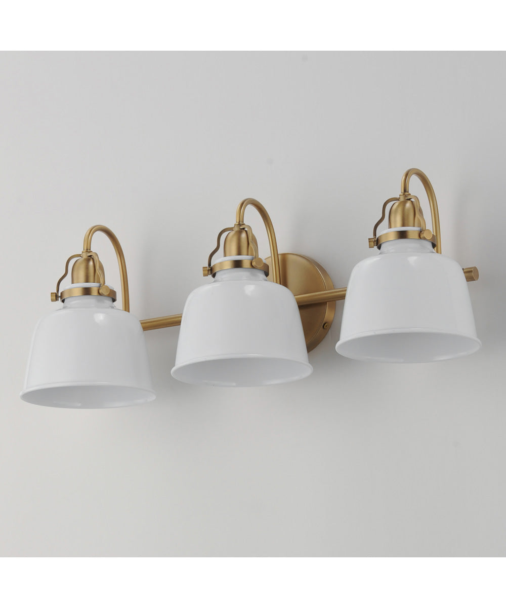 Hollis 3-Light Sconce Natural Aged Brass