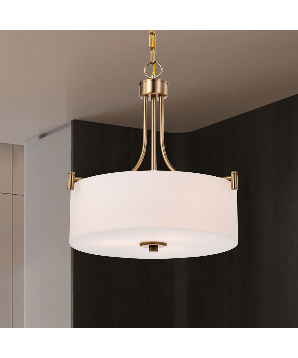 Liam 3-Light Pendant Burnished Brass