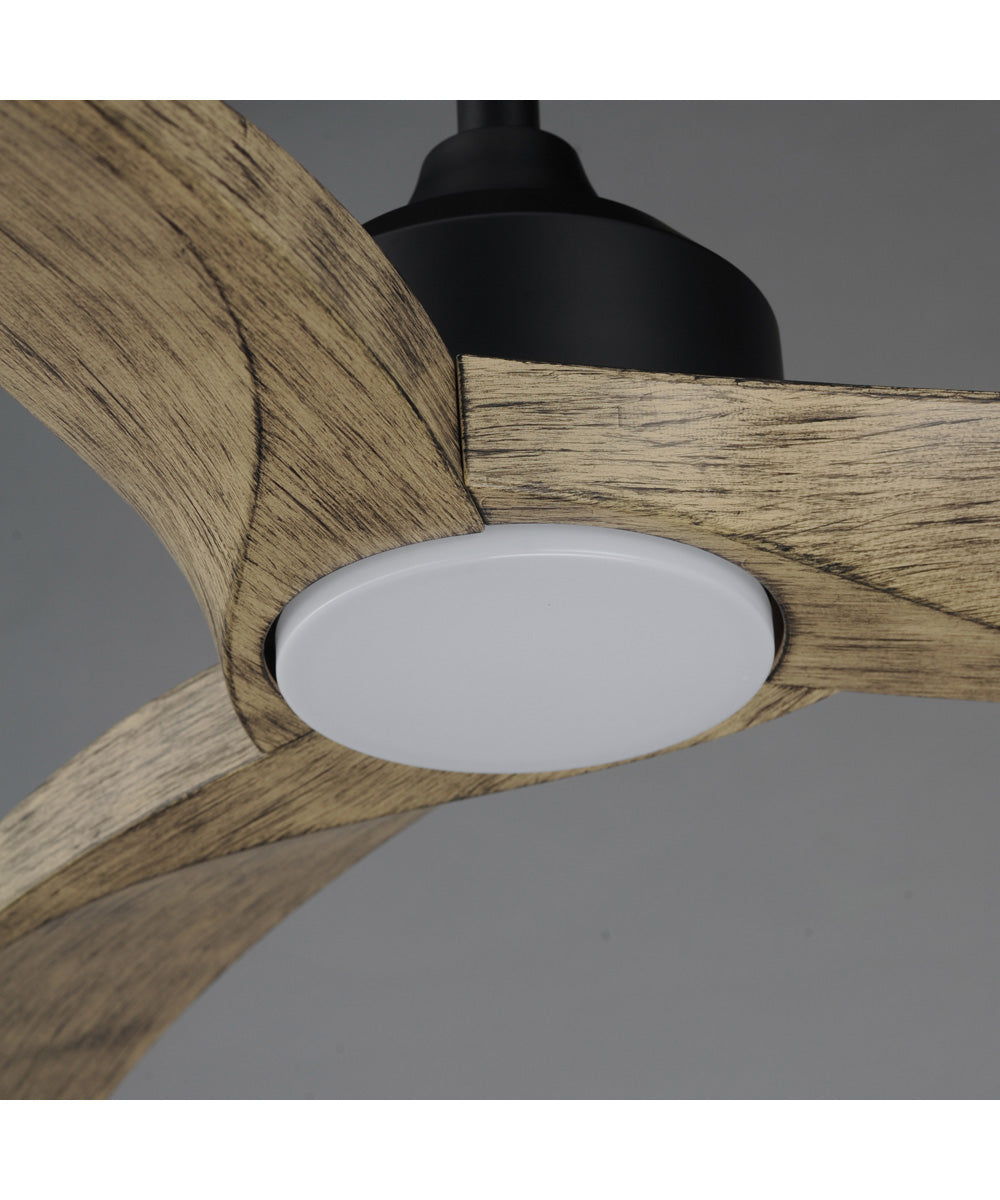Drifter 52 inch Outdoor Fan w LED Black / Driftwood