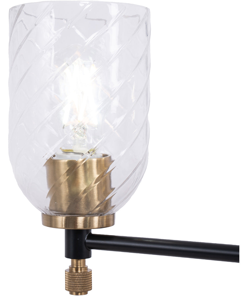 Council 3-Light Lighting Flat Black/Satin Brass