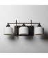 Bisque 3-Light Bath Vanity Oil Rubbed Bronze