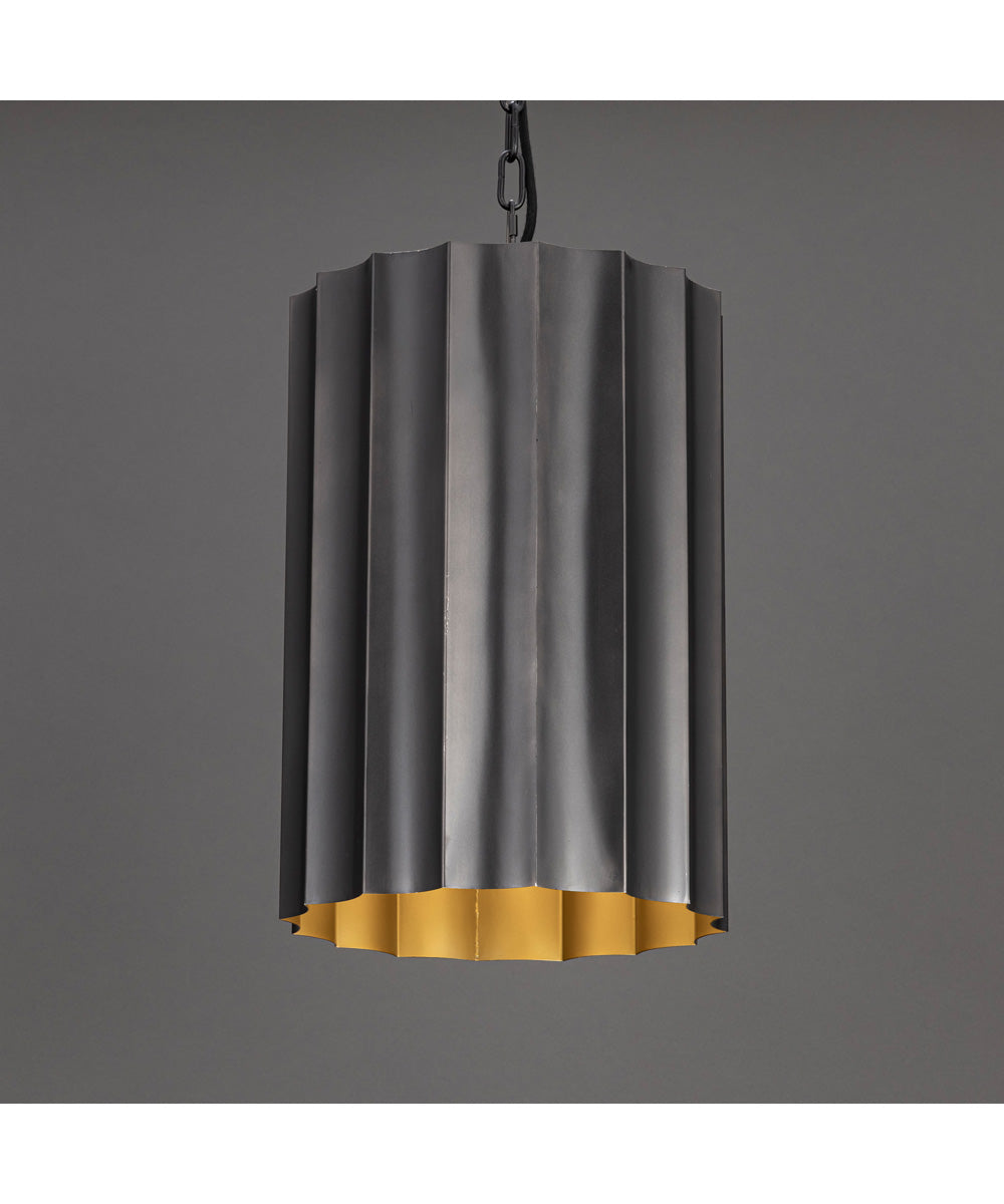 Allegra Small 1-Light Pendant Gunmetal / Gold