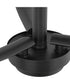 Adley 3-Light Etched White Glass Semi-Flush Convertible Light Matte Black
