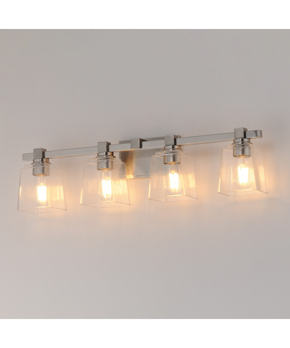 Cubos 4-Light Bath Vanity Satin Nickel