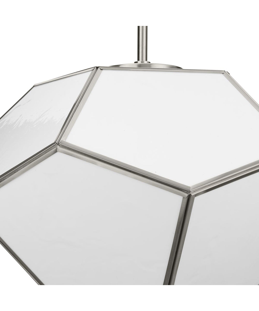 Latham 18 in. 3-Light Flush Mount Brushed Nickel