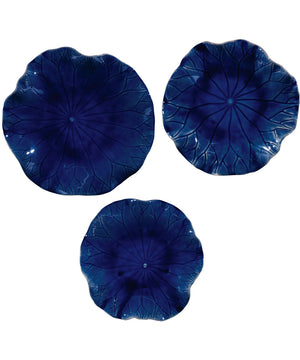 Abella Blue Ceramic Wall Decor, Set of 3
