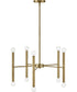 Millie 10-Light Medium Multi Tier Convertible Chandelier in Lacquered Brass