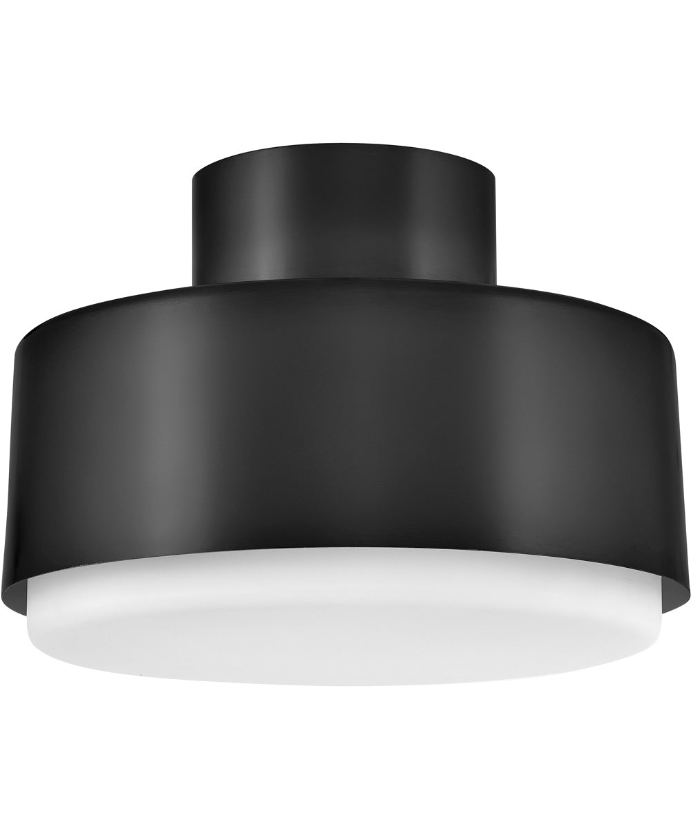 Cedric 2-Light Small Semi-Flush Mount in Black