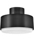 Cedric 2-Light Small Semi-Flush Mount in Black