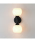 Neve 2-Light Wall Sconce Black