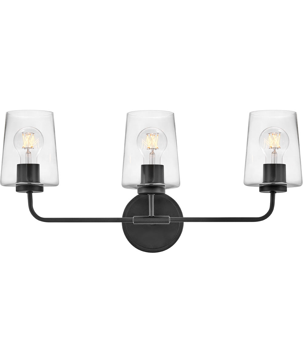 Kline 3-Light Medium Three Light Vanity in Black