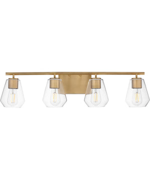 Geode 4-Light Bath Vanity Natural Aged Brass