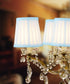 4"W x 4"H Down White Pleated Clip-on Candelabra Lampshade