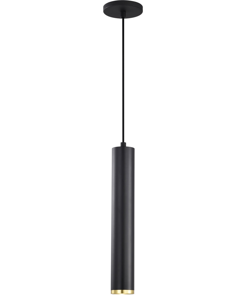 Century  Pendant Matte Black / Brushed Brass