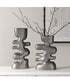 Free Flowing Nickel Vases Set of 2