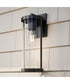 Kagen Large Outdoor Wall Light with Clear Glass Panels Matte Black