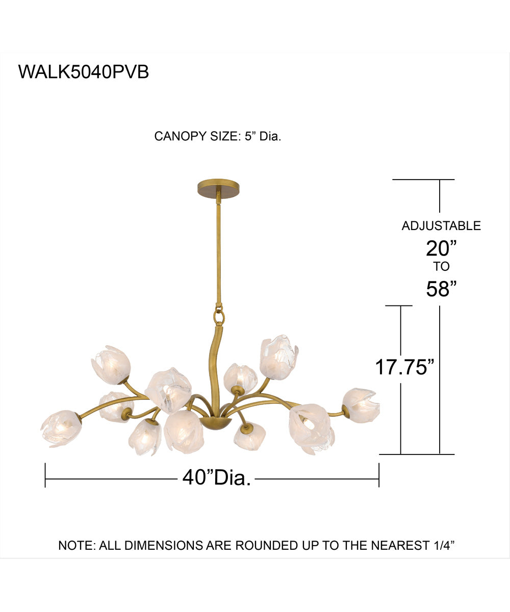 Walker 12-light Chandelier Vintage Brass
