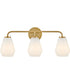 Gio 3-Light Medium Three Light Vanity in Lacquered Brass