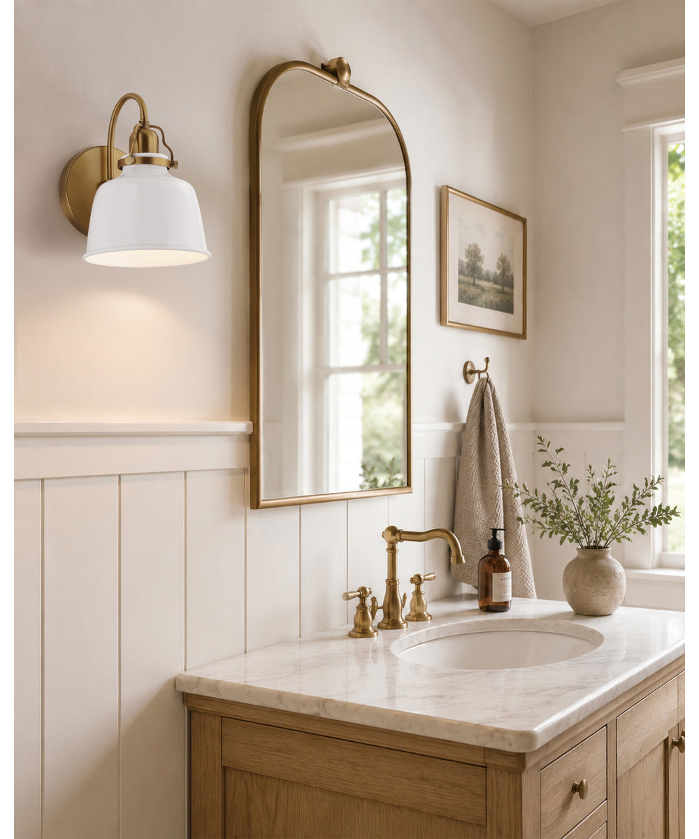 Hollis 1-Light Sconce Natural Aged Brass