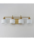Bisque 4-Light Bath Vanity Natural Aged Brass