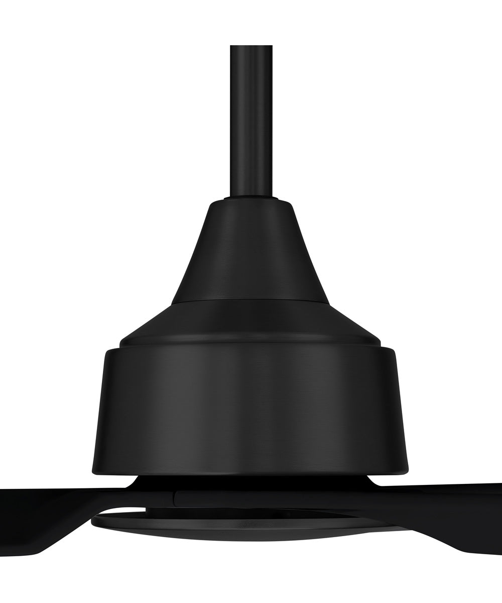 Charming 52" 3-Blade Indoor/Outdoor Damp Rated Ceiling Fan Fan Flat Black
