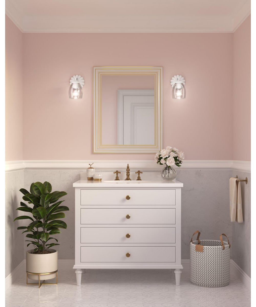 Quillan 1-Light Transitional Bath & Vanity Light White Plaster