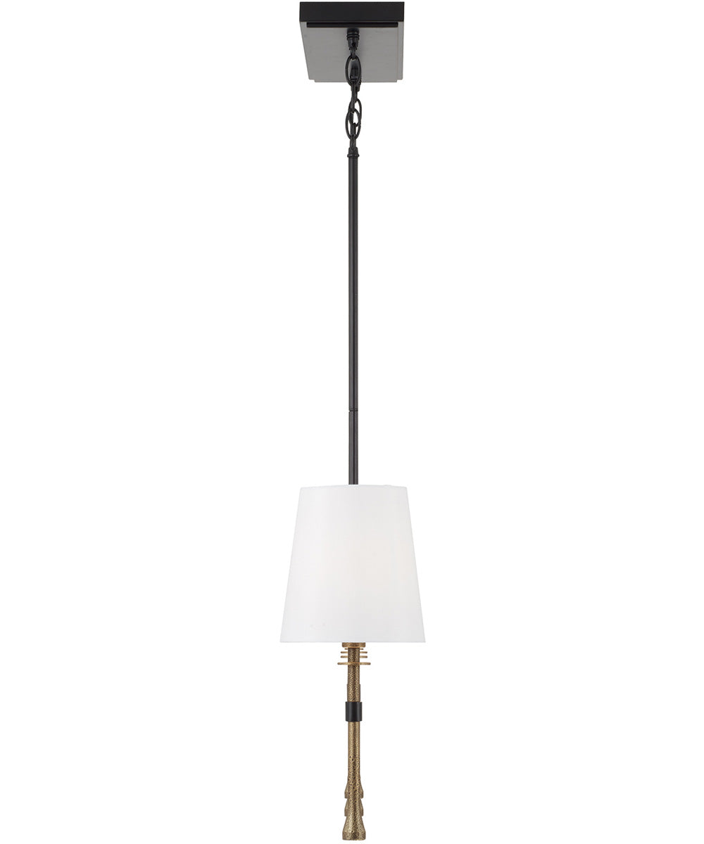 Hollis 5 -Light-Linear Chandelier Matte Black with Hammered Gold