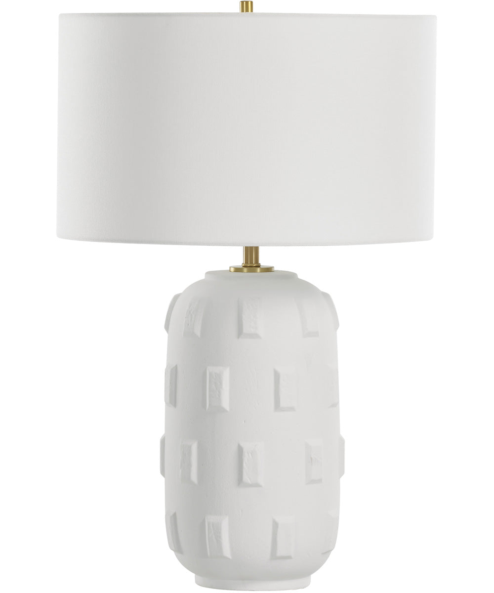 Emerie Textured White Table Lamp