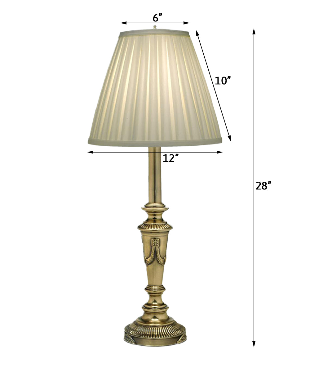 28"H 1-Light Buffet Lamp Burnished Brass