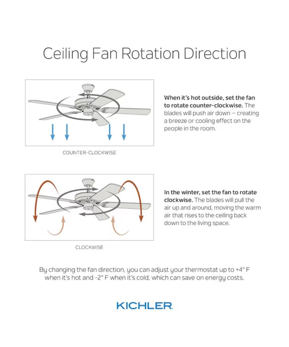 52" Lucian II 5-Blade Ceiling Fan Olde Bronze with Cherry/Walnut Blades by Kichler