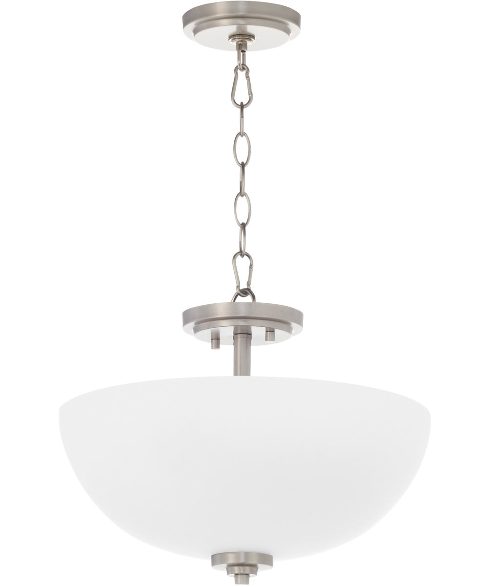 Adams 3-light Dual Mount Light Fixture Satin Nickel