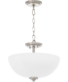 Adams 3-light Dual Mount Light Fixture Satin Nickel
