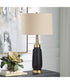Spyglass Black Wood Grain Table Lamp
