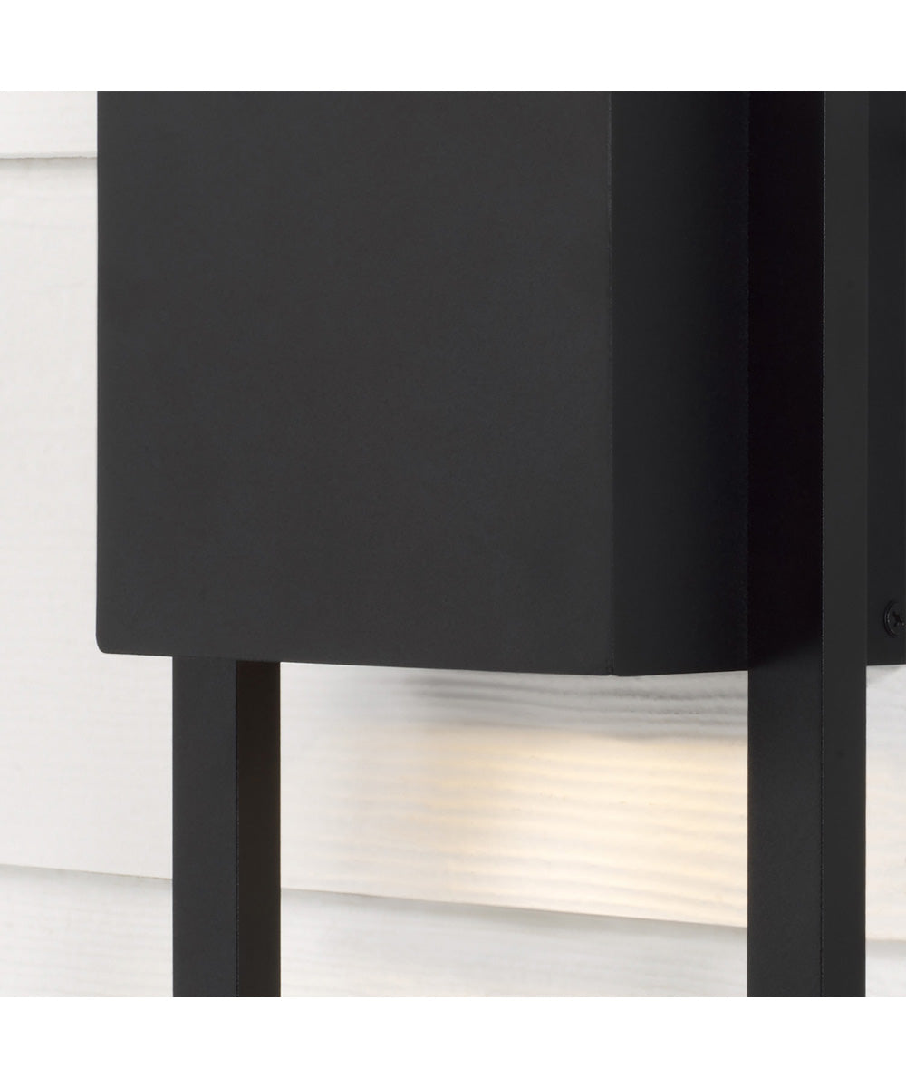 Nate 1-Light Outdoor Wall-Lantern Black