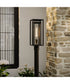 Shaw 19 Inch 1 Light Outdoor Post Light with Clear Glass Textured Black