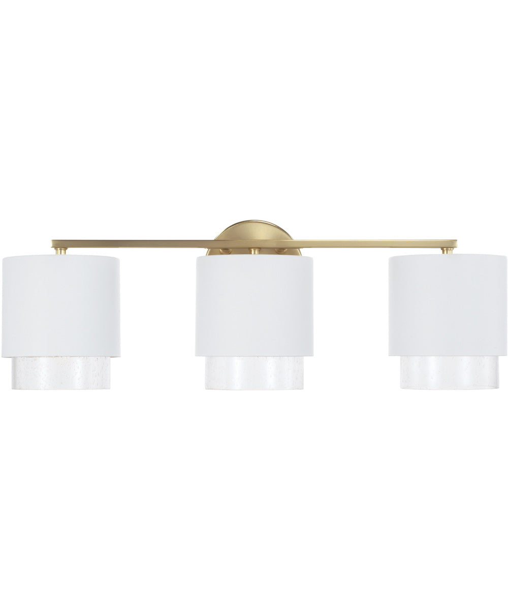 Weller 3-Light Vanity Matte Brass and White